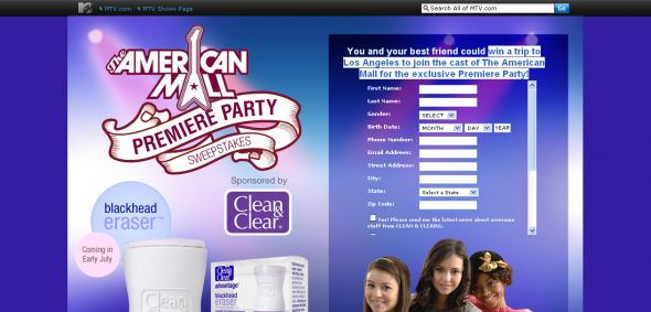 MTV.com – The American Mall Premiere Party Sweepstakes
