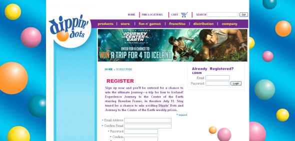 Dippin’ Dots – Journey to the Center of the Earth Online Sweepstakes