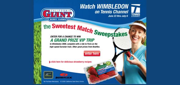 Tennis Channel – The Sweetest Match Sweepstakes