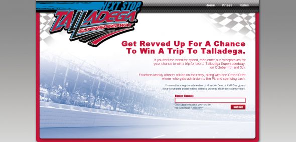 Pepsi/Pilot – Next Stop Talladega Sweepstakes