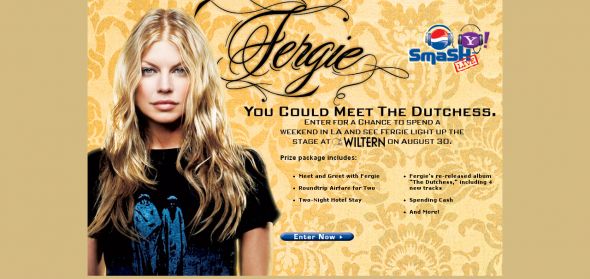Pepsi Smash Fergie Online Sweepstakes