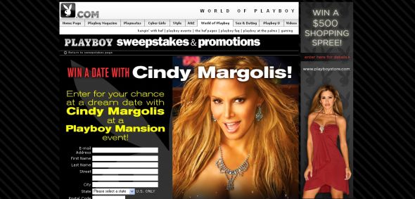 Win a Date With Cindy Sweepstakes