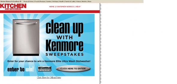 CleanUp with Kenmore Sweepstakes