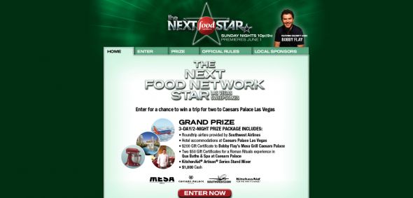 Next Food Network Star Las Vegas Sweepstakes