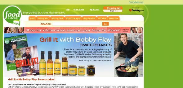 Food Network Store – Grill It with Bobby Flay Sweepstakes