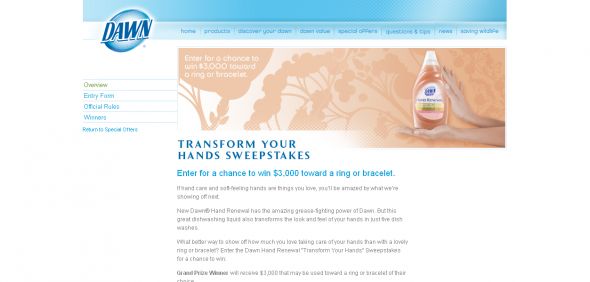 The Transform Your Hands Dawn Sweepstakes