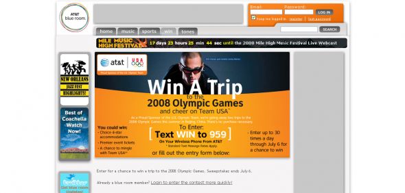 2008 AT&T U.S. Olympic Team Sweepstakes