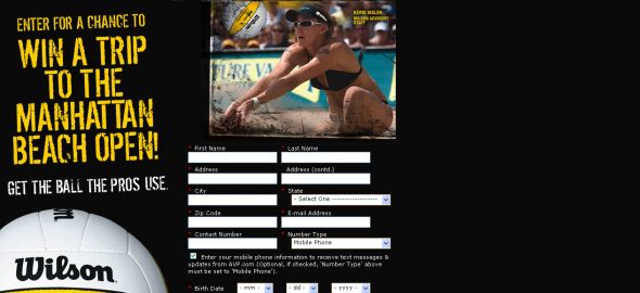 Wilson AVP Official Volleyball Sweepstakes