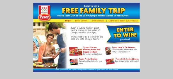 Tyson 2010 U.S. Olympic Team Sweepstakes