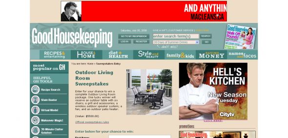 Good Housekeeping – Outdoor Living Room Sweepstakes Good Housekeeping – Outdoor Living Room Sweepstakes