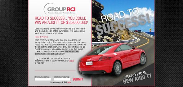 RCI’s Road To Success Sweepstakes