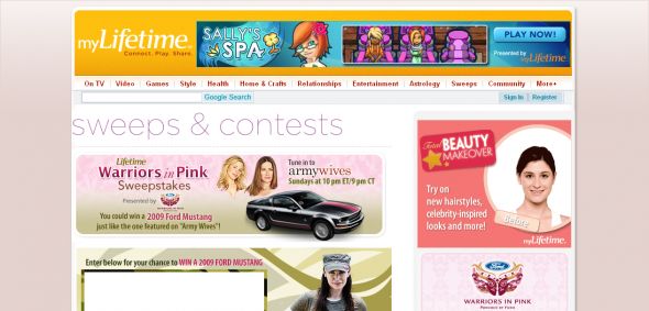 My Lifetime – Warriors In Pink Sweepstakes