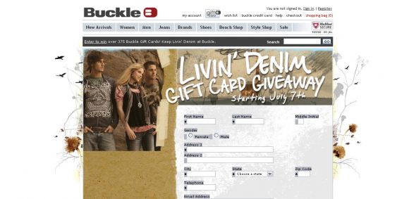 Buckle.com – Livin’ Denim Gift Card Giveaway