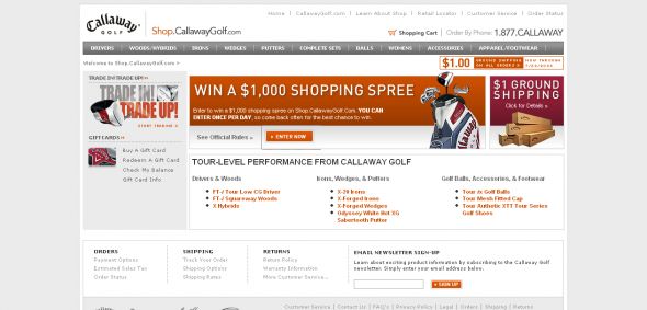 Callaway Golf Interactive’s – $1,000 Gift Card Sweepstakes