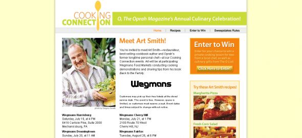 O, The Oprah Magazine presents the Cooking Connection Sweepstakes