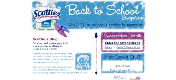 Scotties - Back to School Sweepstakes