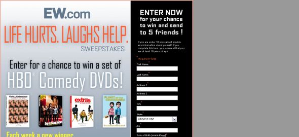 HBO – Life Hurts. Laughs Help. Sweepstakes