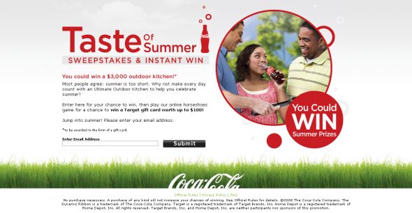 Coca-Cola Taste of Summer Sweepstakes and Instant Win