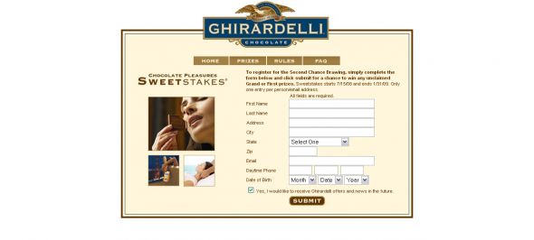 Ghirardelli – Chocolate Pleasures 2008 SweetStakes