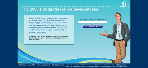 2008 Honda Clearance Sweepstakes
