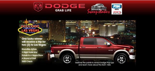 Dodge Grab Life Win Las Vegas Sweepstakes
