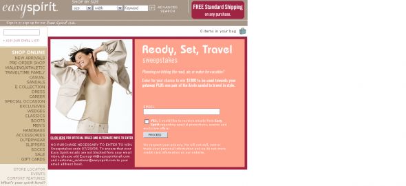 Easy Spirit’s – Ready, Set, Travel! Sweepstakes