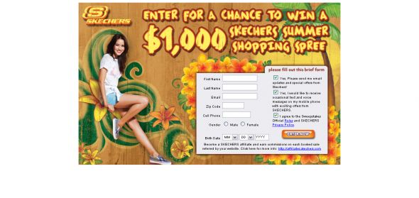 Skechers – Win a $1,000.00 Shopping Spree Sweepstakes