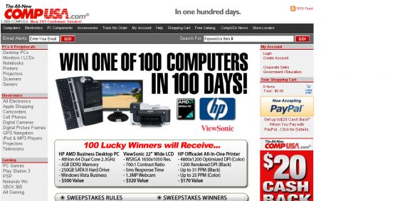 CompUSA – 100 PCs in 100 Days Sweepstakes