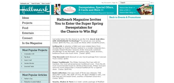 Enter Hallmark Magazine’s Super Spring Sweepstakes