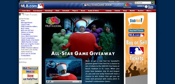 Fruit of the Loom All-Star Game Giveaway