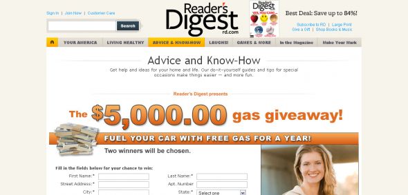 $5,000.00 Gas Giveaway Sweepstakes $5,000.00 Gas Giveaway Sweepstakes