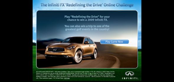 Infiniti FX – Redefining the Drive Online Challenge Sweepstakes