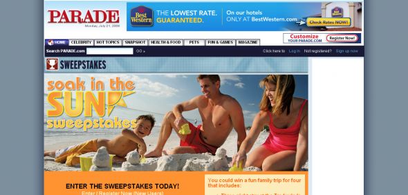 Parade.com – Soak in the Sun Sweepstakes
