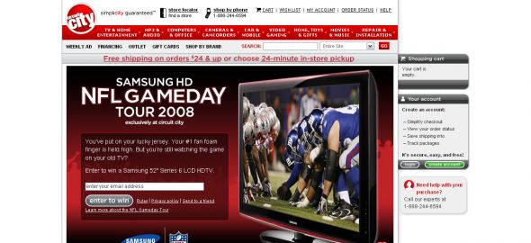 Circuit City – NFL Gameday Sweepstakes Tour 2008