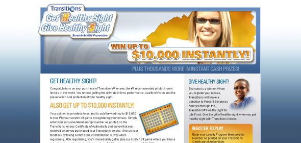 Transitions – Scratch & WIN Promotion