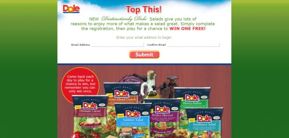 Distinctively Dole Instant Win Game