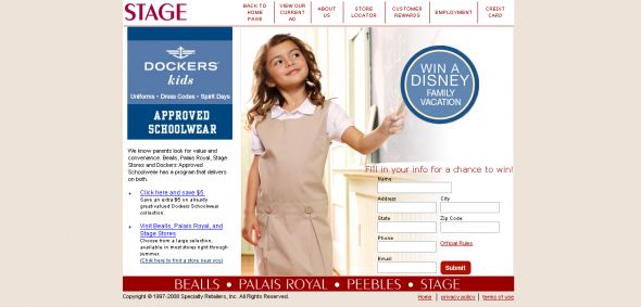 Stage-Bealls-Palais Royal – Disney Family Vacation Sweepstakes