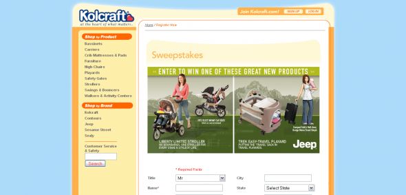 Kolcraft - Jeep - Go Anywhere Sweepstakes