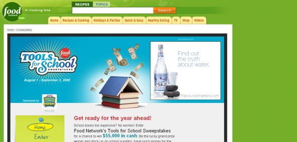 Food Network’s Tools for School Sweepstakes