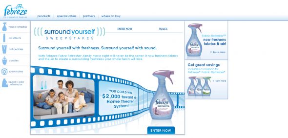 Febreze Surround Yourself Sweepstakes