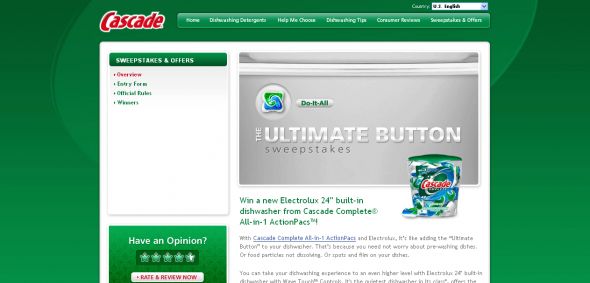 The Cascade Ultimate Button Sweepstakes