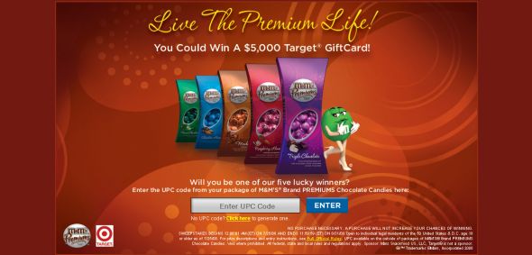 M&M’s Premiums – Live The Premium Life Sweepstakes
