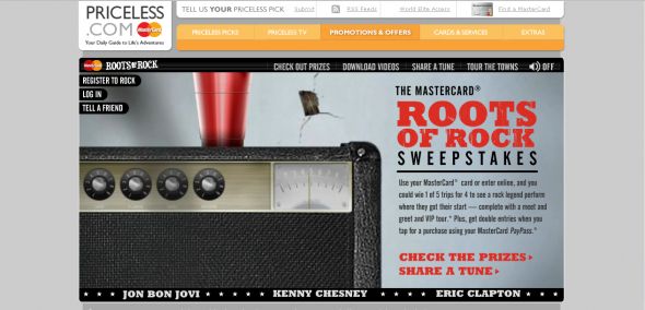 MasterCard Roots Of Rock Sweepstakes