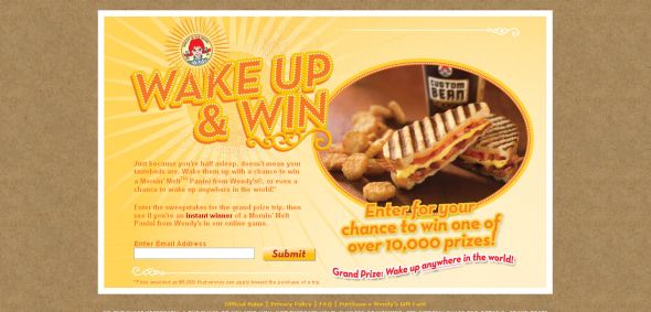 Wendy’s – Wake Up & Win Sweepstakes