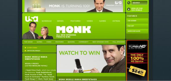 Monk TV Series – Monk Mobile Mania Sweepstakes
