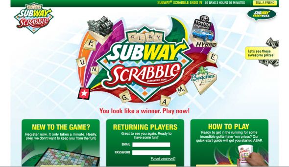 Play Subway Scrabble Crossword Game