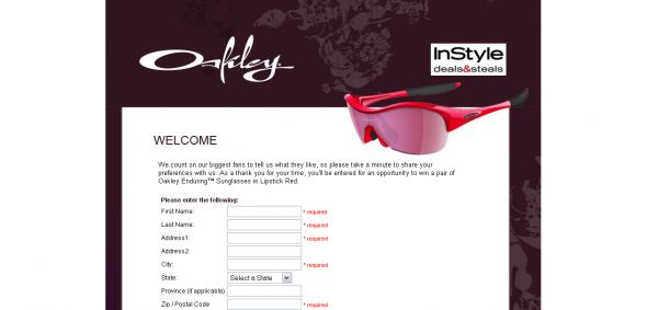 Oakley Customer Survey 2008