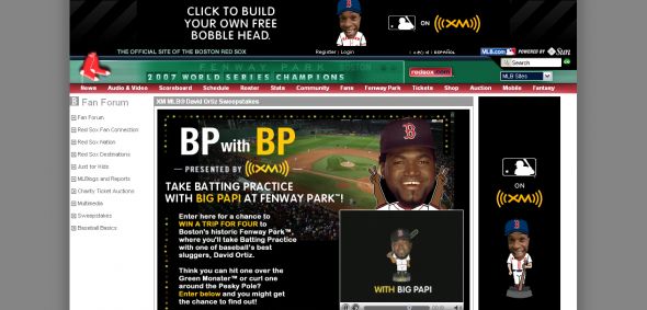 Redsox.com - XM MLB® David Ortiz Sweepstakes