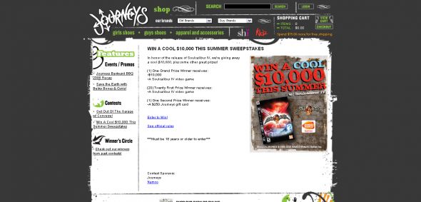 Journeys Shoes - Win a Cool $10,000 This Summer Sweepstakes
