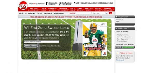 Wii End Zone Sweepstakes